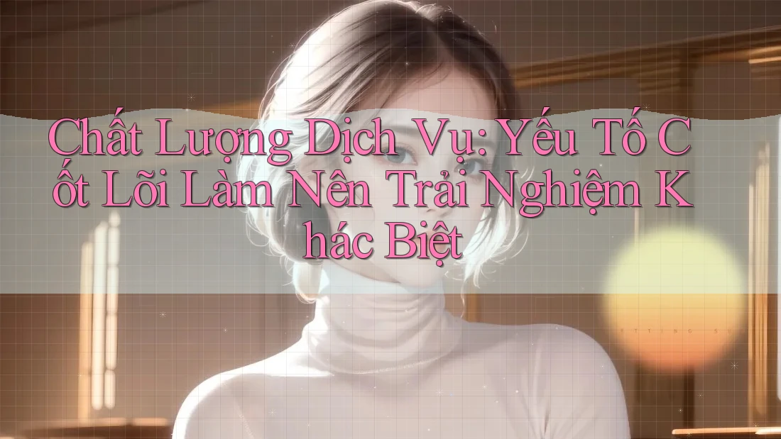 Chất Lượng Dịch Vụ: Yếu Tố Cốt Lõi Làm Nên Trải Nghiệm Khác Biệt Chất Lượng Dịch Vụ: Yếu Tố Cốt Lõi Làm Nên Trải Nghiệm Khác Biệt