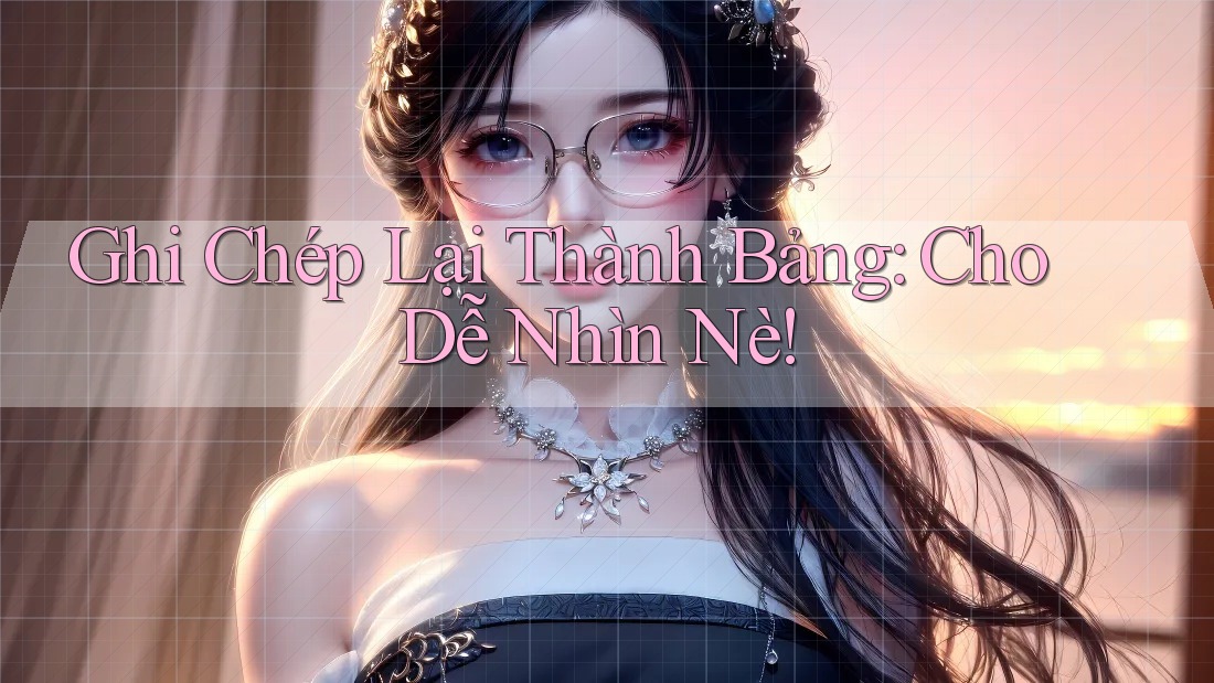 Ghi Chép Lại Thành Bảng: Cho Dễ Nhìn Nè!