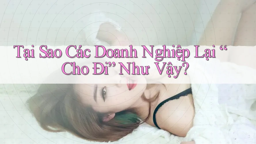 Tại Sao Các Doanh Nghiệp Lại “Cho Đi” Như Vậy? Tại Sao Các Doanh Nghiệp Lại “Cho Đi” Như Vậy?