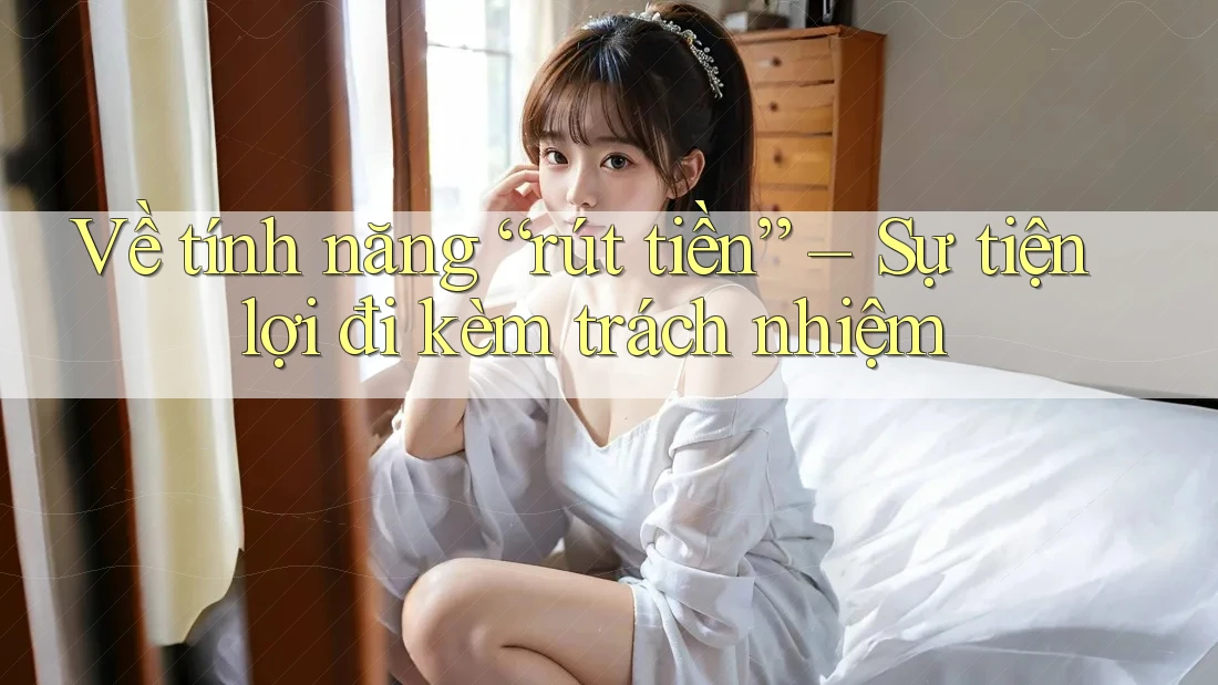 Về tính năng “rút tiền” – Sự tiện lợi đi kèm trách nhiệm Về tính năng “rút tiền” – Sự tiện lợi đi kèm trách nhiệm